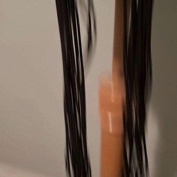 Department Women's Black Solid Tassel Beaded Macrame Belt 31.5” Between Knots - Picture 3 of 4